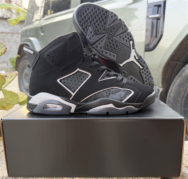 Women's Running weapon Air Jordan 6 Black Shoes 020